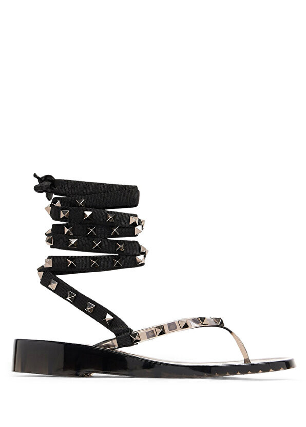 

Черные женские пляжные тапочки rockstud Valentino Garavani