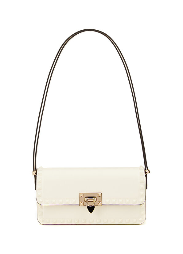 

Rockstud23 ecru troc детальная женская кожаная сумка Valentino Garavani