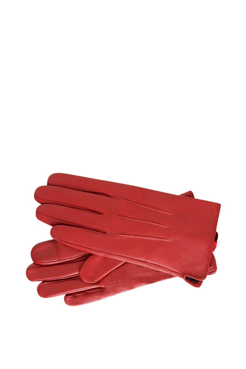 Кожаные перчатки Barneys Originals, красный