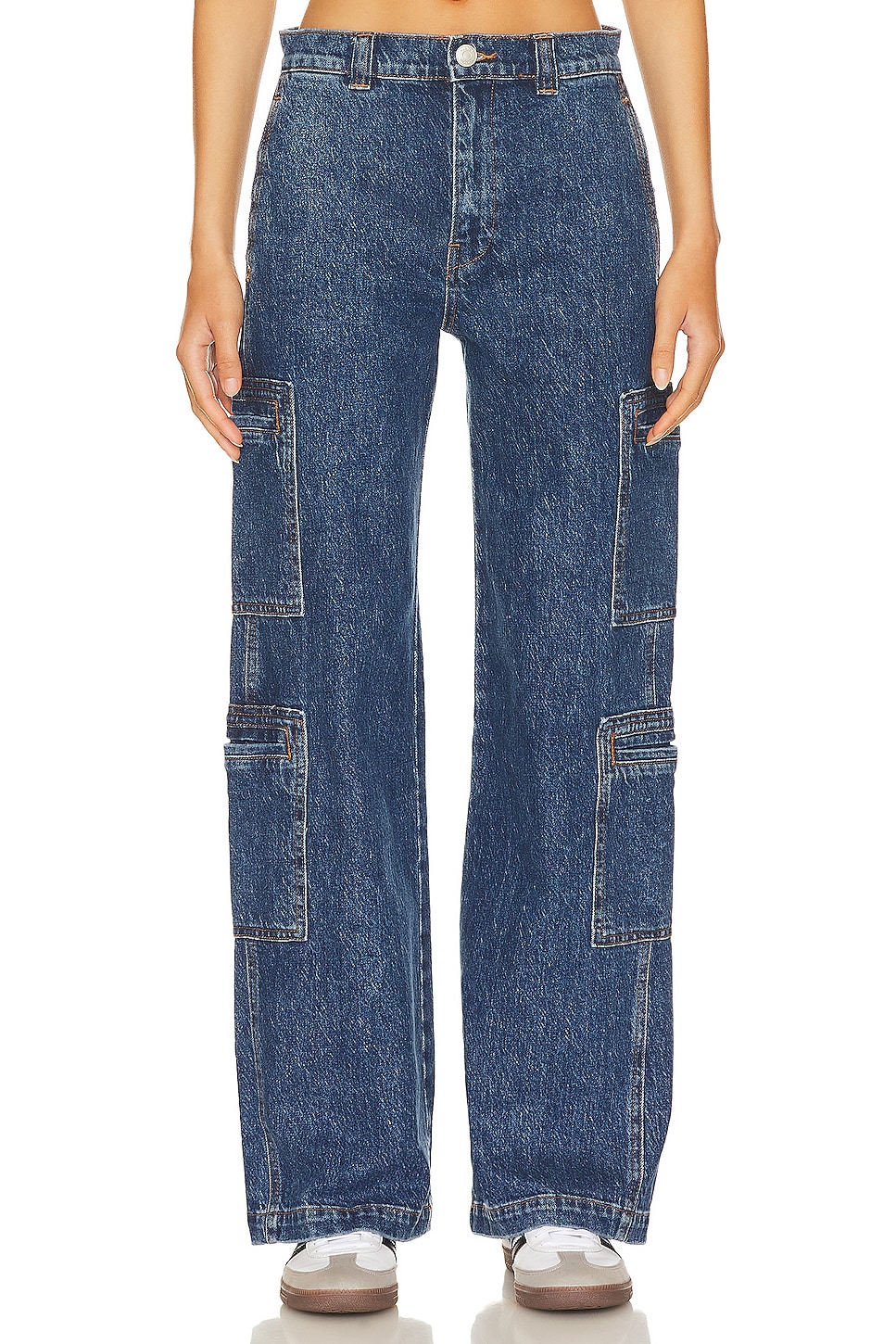 цена Брюки Hudson Jeans High Rise Welt Pocket Cargo Wide Leg, цвет Wonderland
