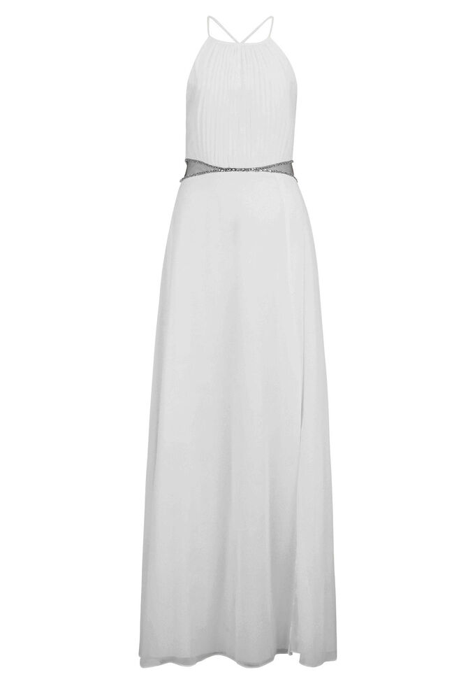 Выпускное платье с вырезами Vera Mont, белый летнее платье с вырезами vera mont синий