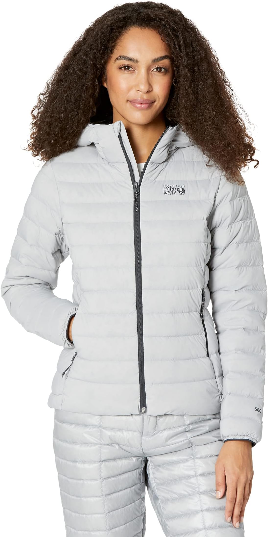 Куртка Deloro Down Full Zip Hoodie Mountain Hardwear, цвет Glacial