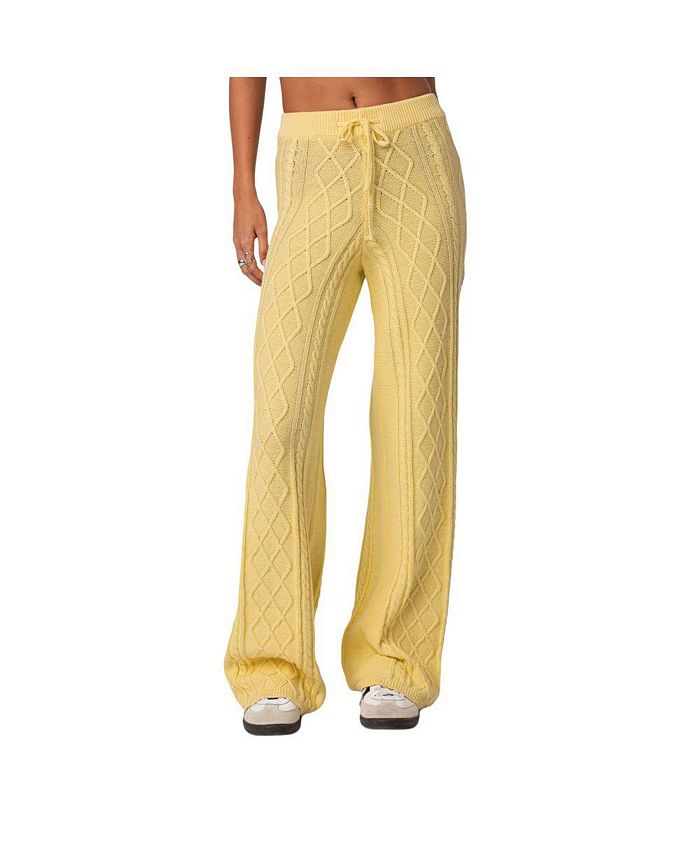 цена Женские трикотажные брюки Edikted, желтый