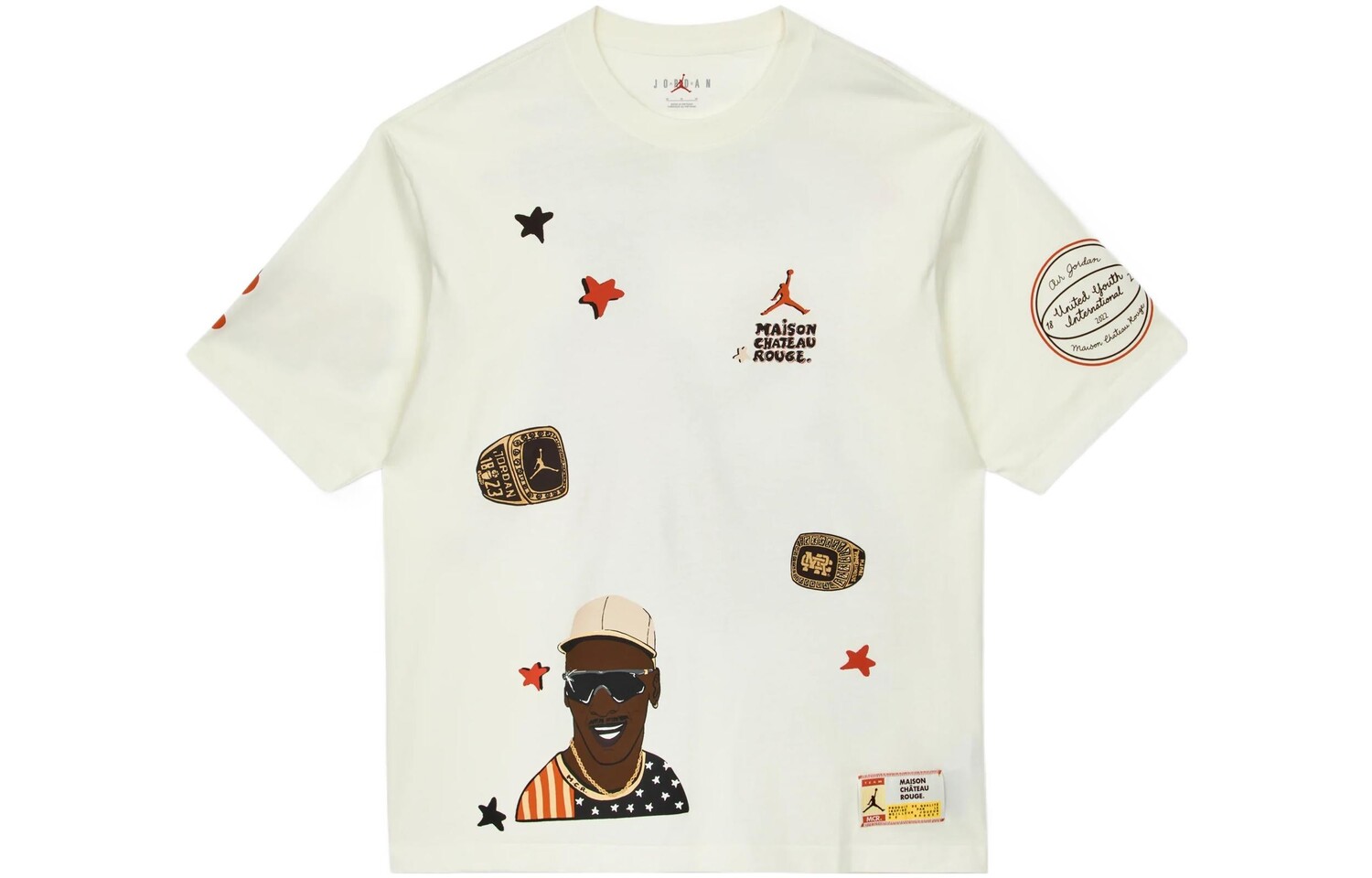 

Футболка мужская Jordan с рисунком, sail white