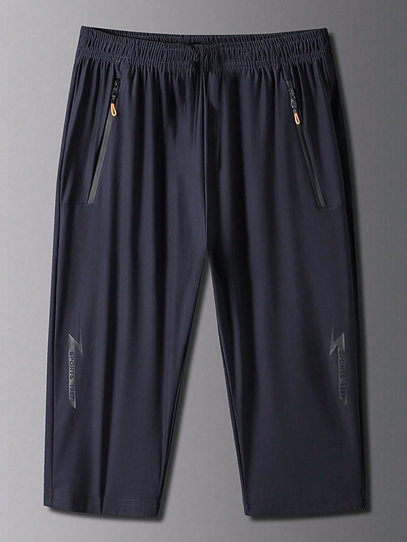 3 шт. Мужские быстросохнущие дышащие спортивные брюки прямого кроя, темно-синий фото