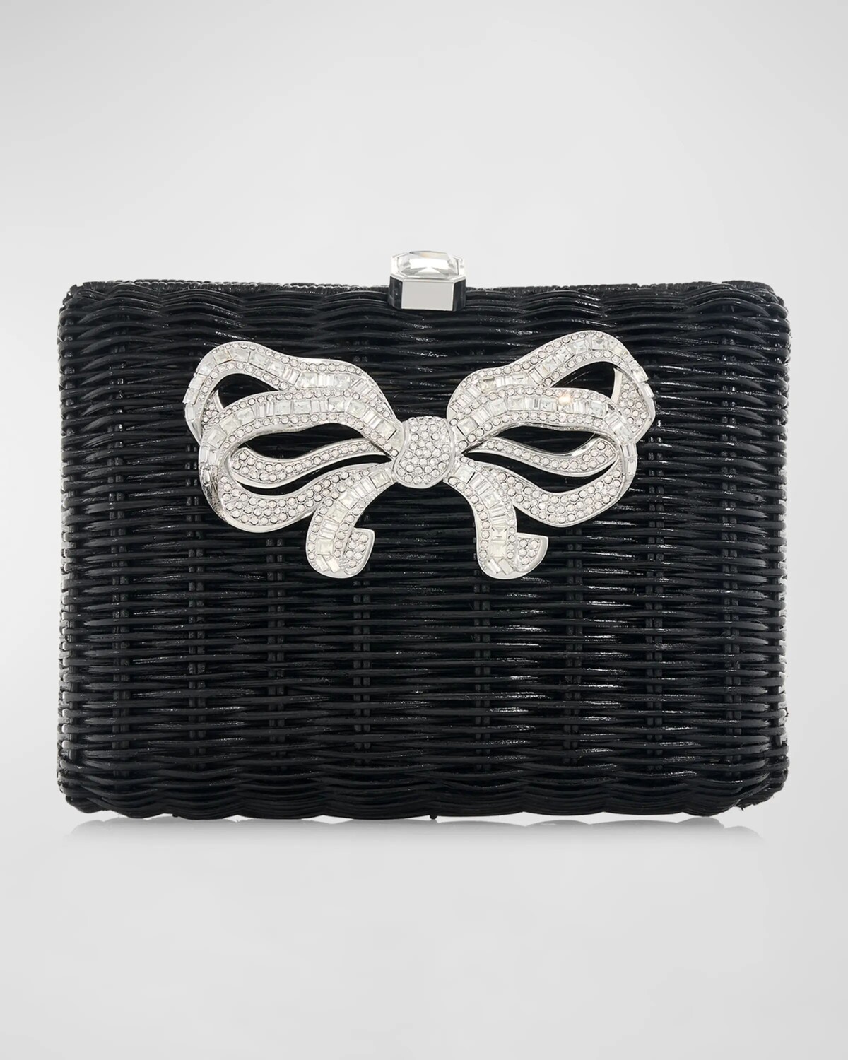 

Клатч Hailey Bow Basket Judith Leiber Couture, цвет Silver Black