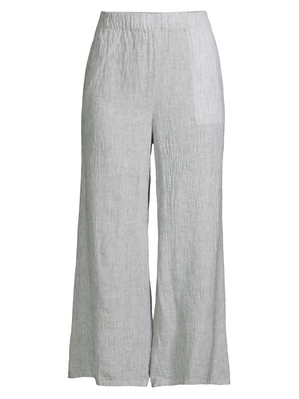 

Укороченные широкие льняные брюки Eileen Fisher, белый
