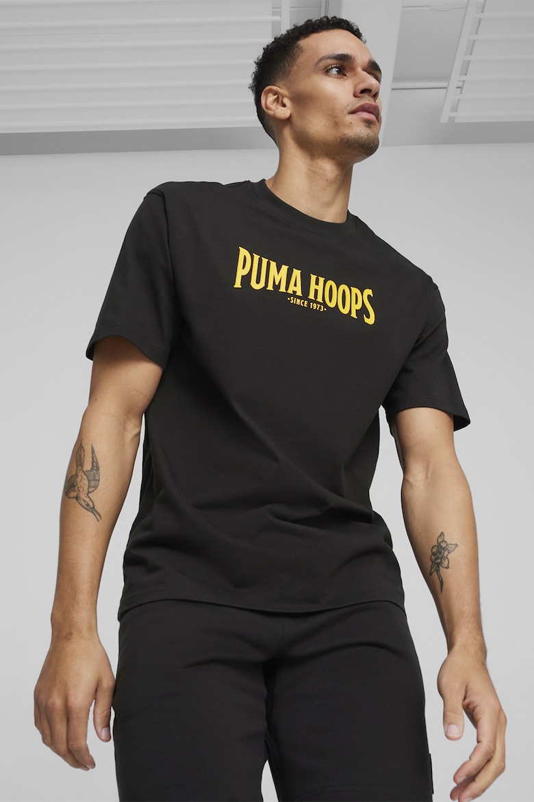 Хлопковая футболка «Приготовься» Puma, черный