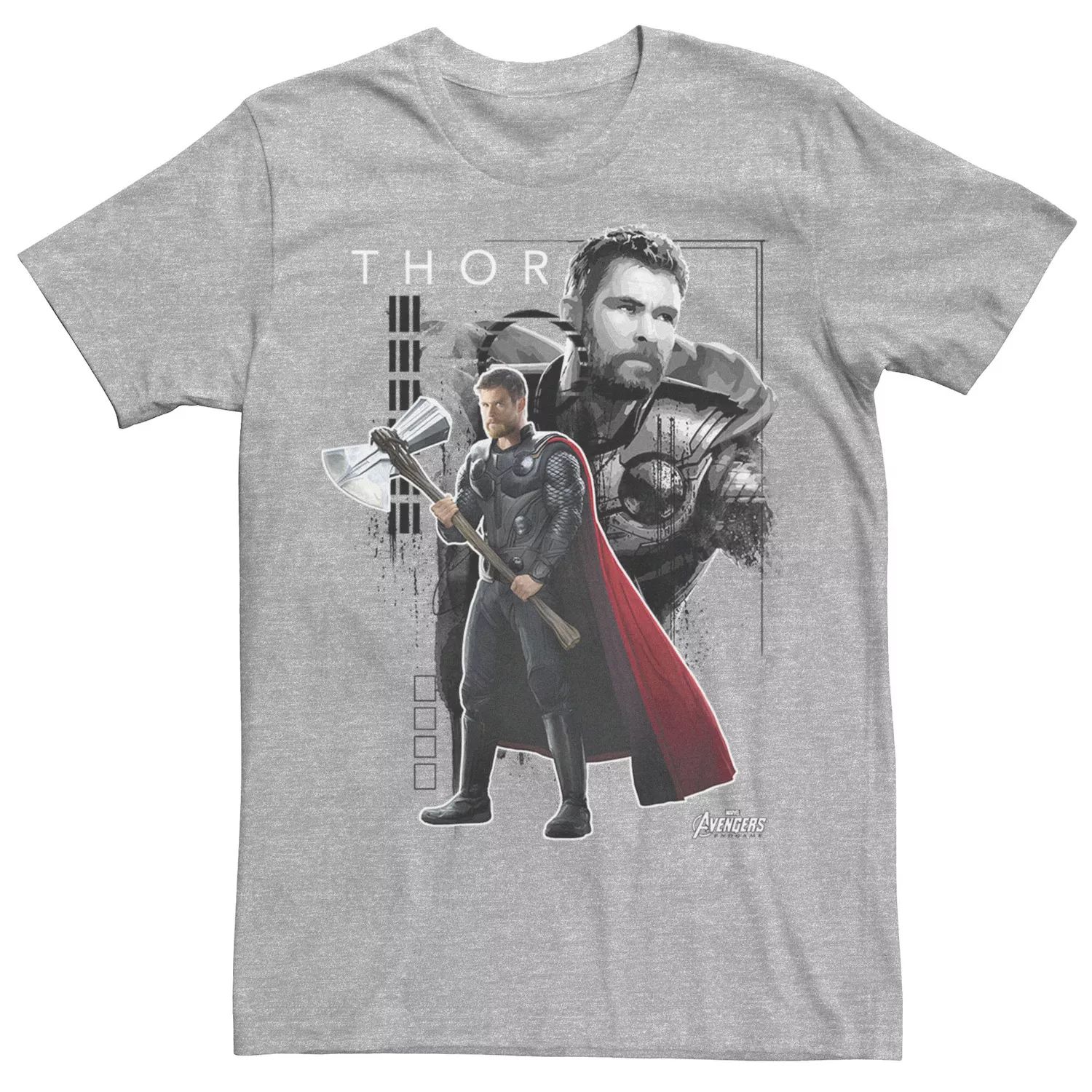 Мужская футболка с портретом и коллажем «Marvel Avengers Endgame Thor» Licensed Character