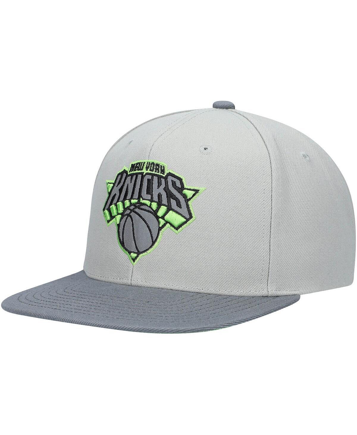 

Мужская серая кепка New York Knicks Hardwood Classics Green Bean Snapback Mitchell & Ness