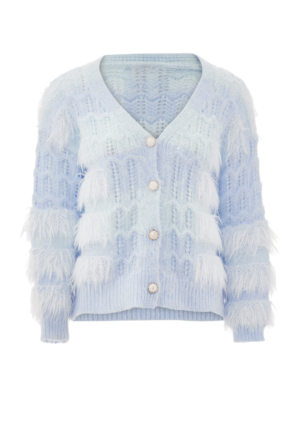 

Толстовка Swirly Strickjacke, светло-синий