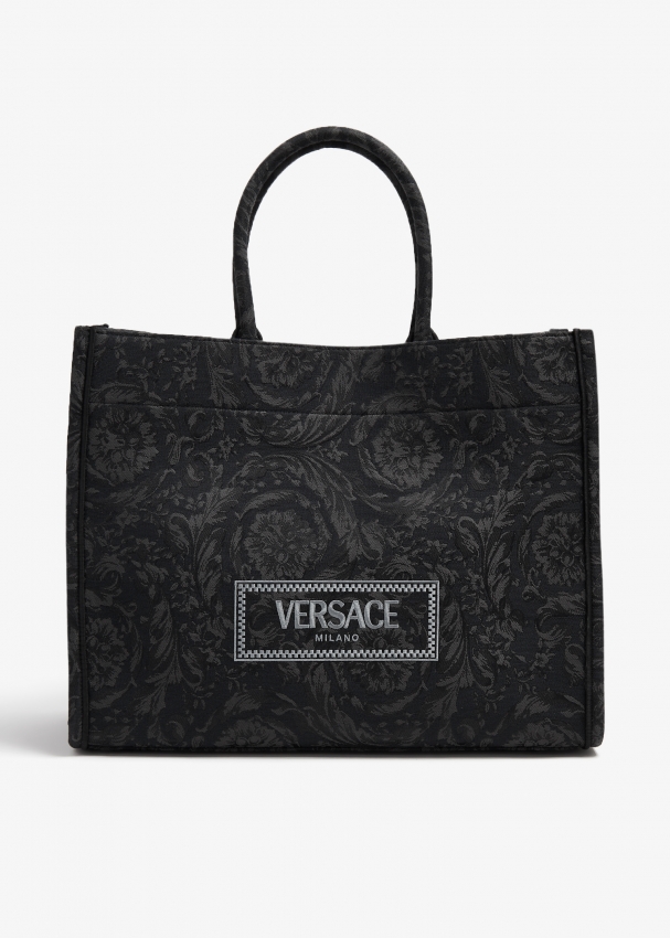 

Сумка-тоут Versace Barocco Athena Large, черный