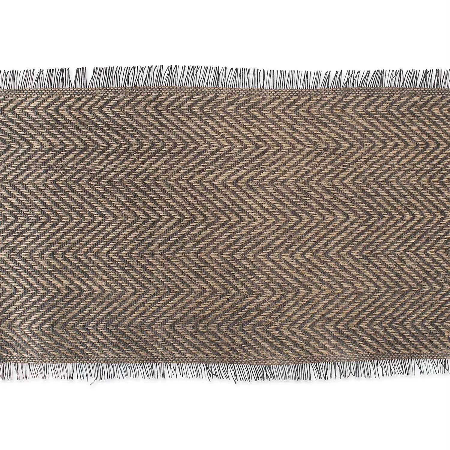 72-дюймовая прямоугольная дорожка для стола серо-коричневого цвета с шевронным принтом 72 дюймовая прямоугольная скатерть с шевронным плетением цвета морской волны и белого цвета