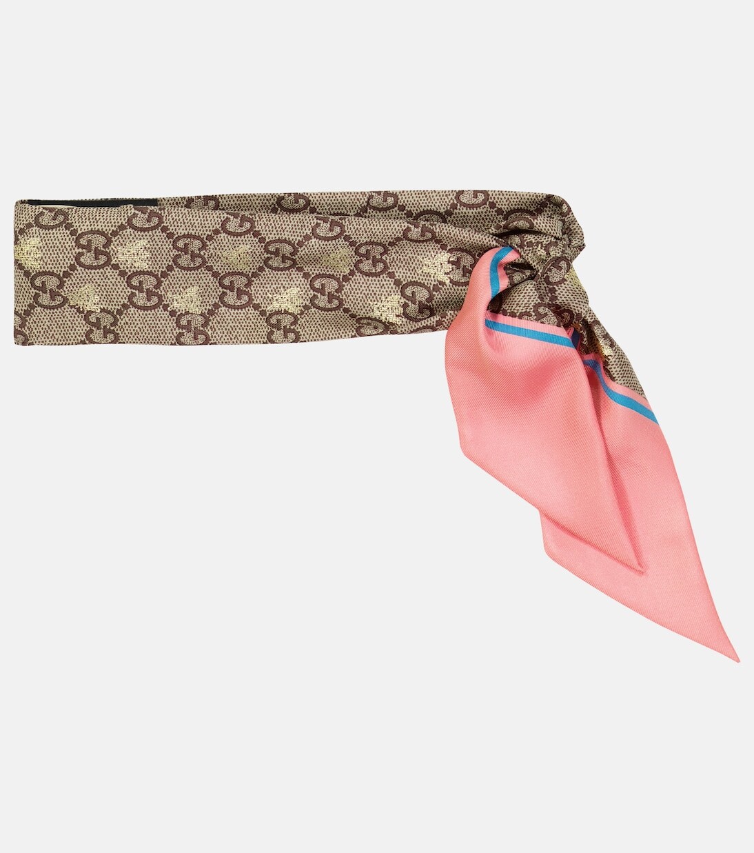 

Жаккардовый шелковый шарф gg Gucci, мультиколор