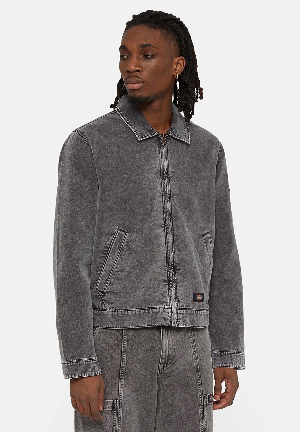 

Джинсовая куртка Newington Dickies, цвет dble dye acid wash black