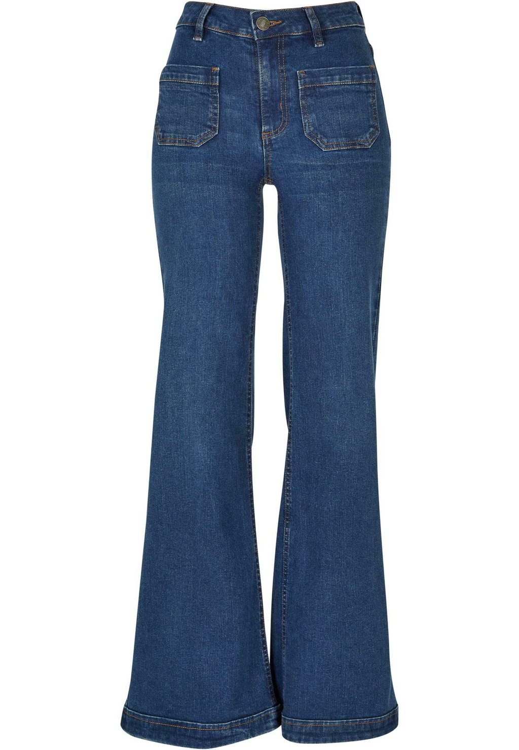 цена Расклешенные джинсы темно-синего цвета Urban Classics, темно-синий