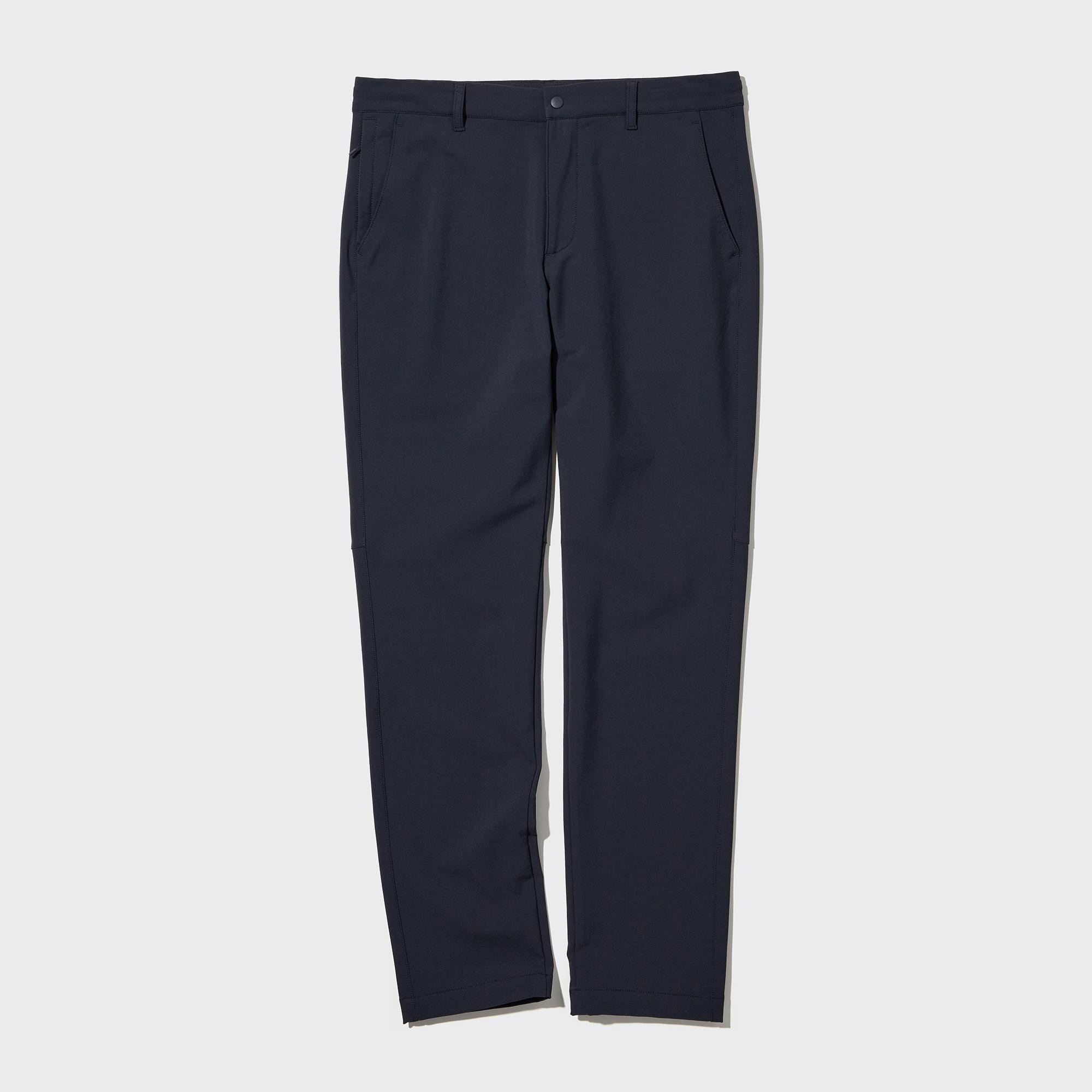 Брюки UNIQLO Heattech легкие, темно-синий брюки uniqlo heattech warm lined trousers short темно синий