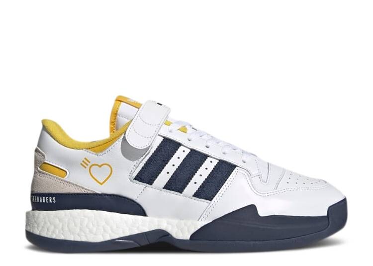 

Кроссовки Adidas HUMAN MADE X FORUM LOW 'HAZY YELLOW NAVY', белый