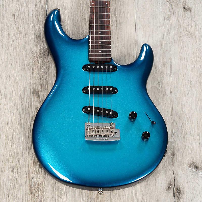 Электрогитара Ernie Ball Music Man Luke 4 SSS Guitar, Rosewood Fretboard, Roasted Alder Body, Diesel Blue декаль переводная на гитару ernie ball luke