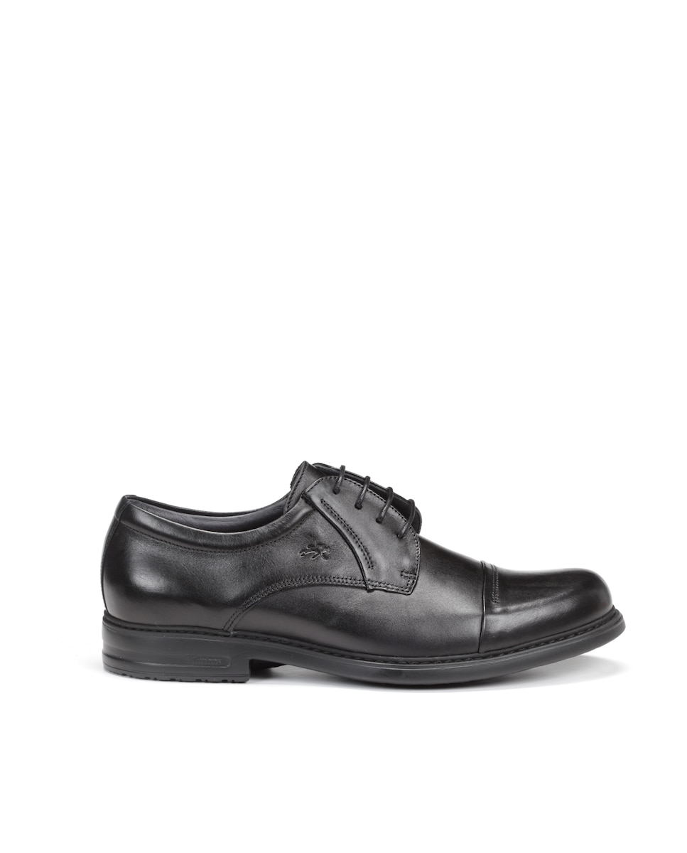 Мужские туфли на шнуровке черного цвета из кожи Fluchos, черный мужские мокасины черного цвета из кожи fluchos черный