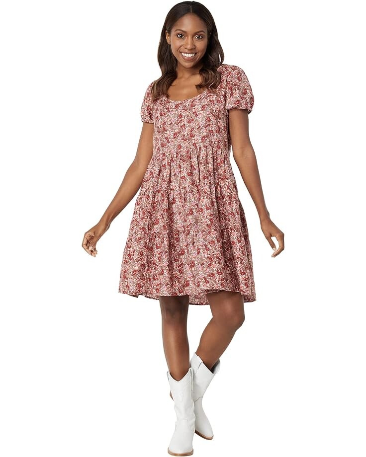 

Платье Lucky Brand Short Sleeve Babydoll, цвет Mauve Multi