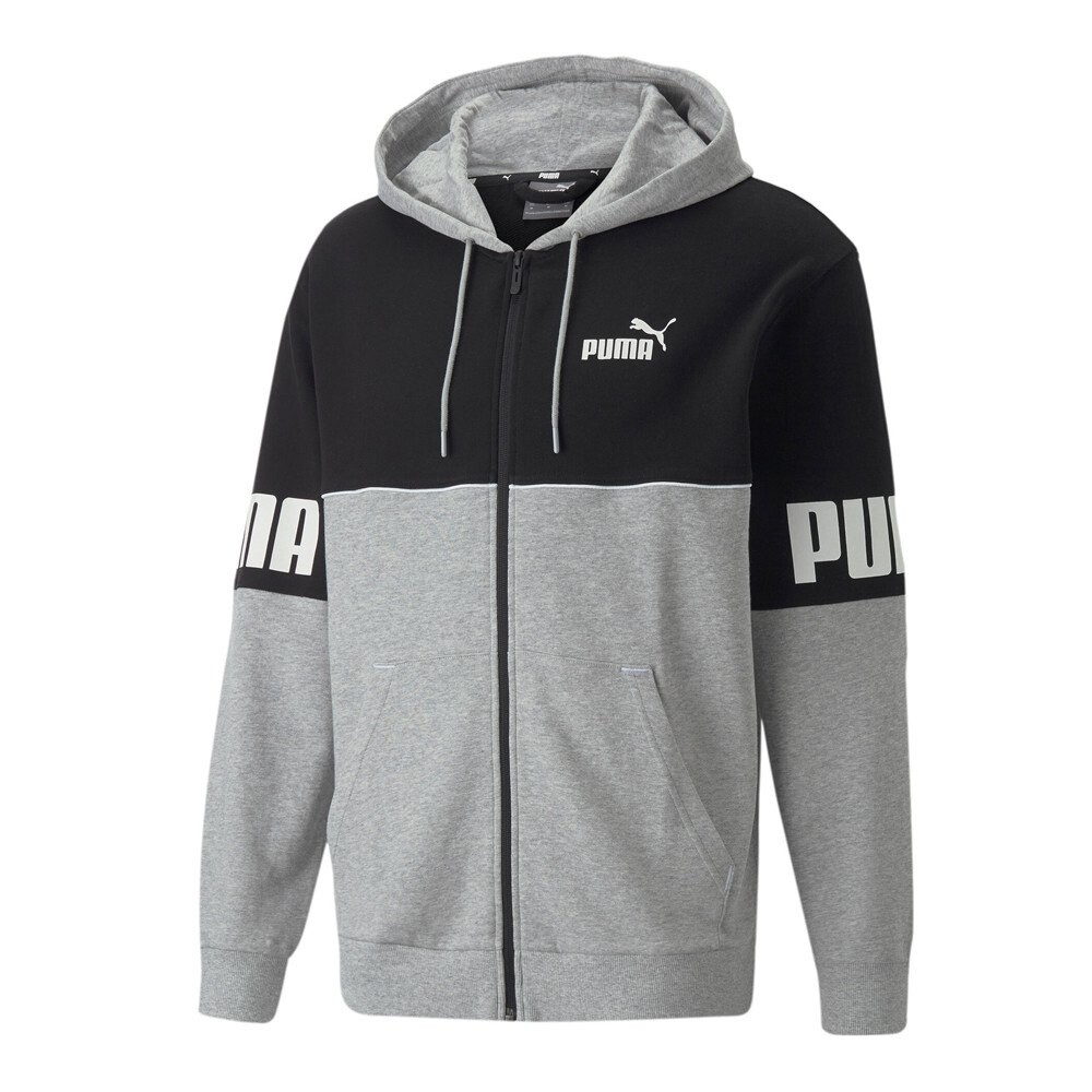 

Толстовка Puma Power Colorblock Full Zip, серый