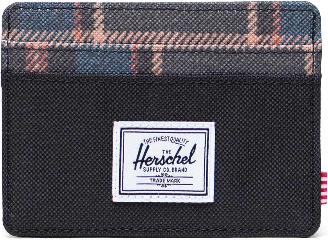 Кошелек Charlie Cardholder Herschel Supply Co., цвет Black Winter Plaid цена и фото
