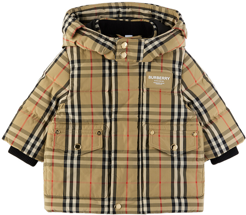 

Пуховик Baby Beige Vintage Check Archive бежевый Burberry