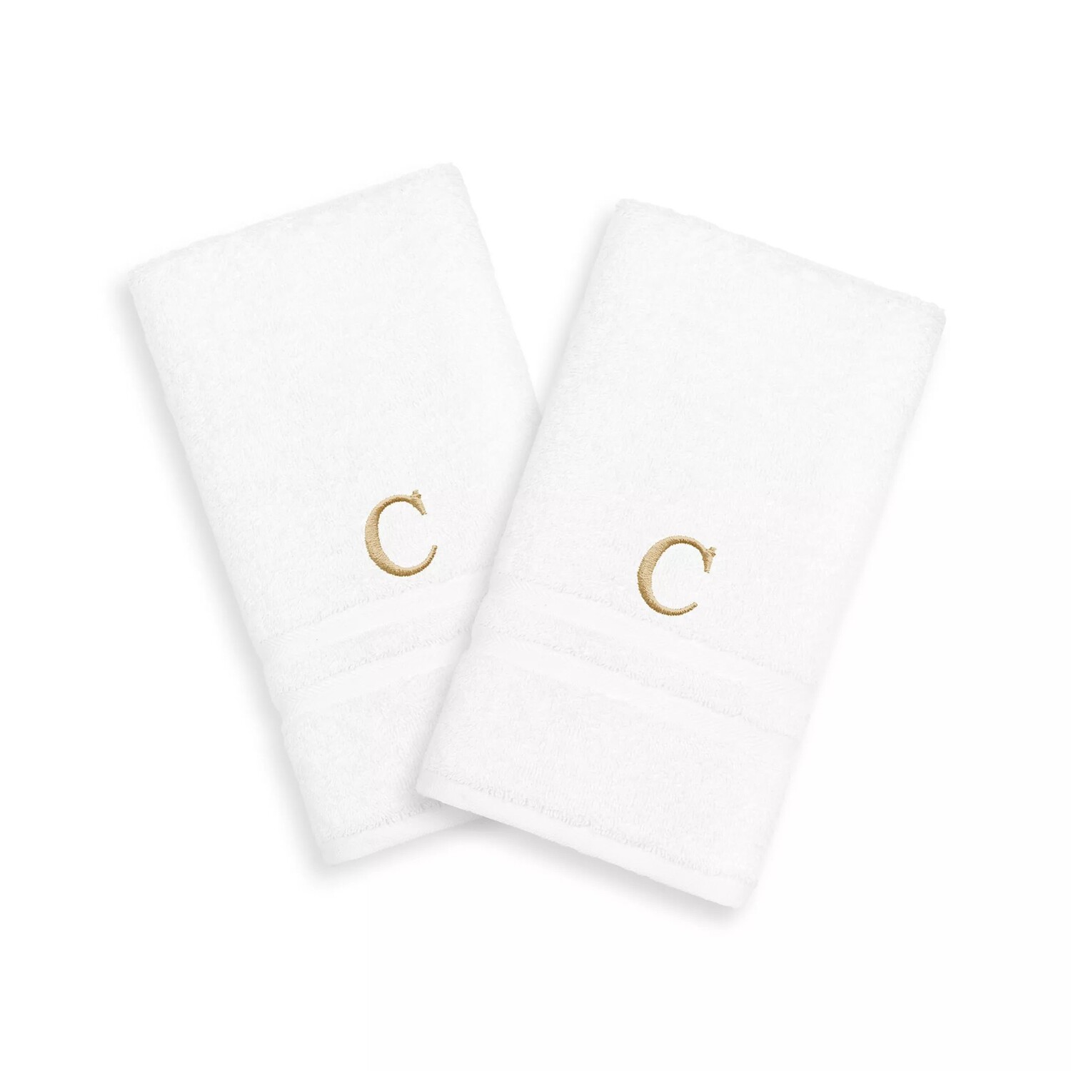 

Linum Home Textiles, 2 упаковки полотенец для рук с монограммой золотого тона