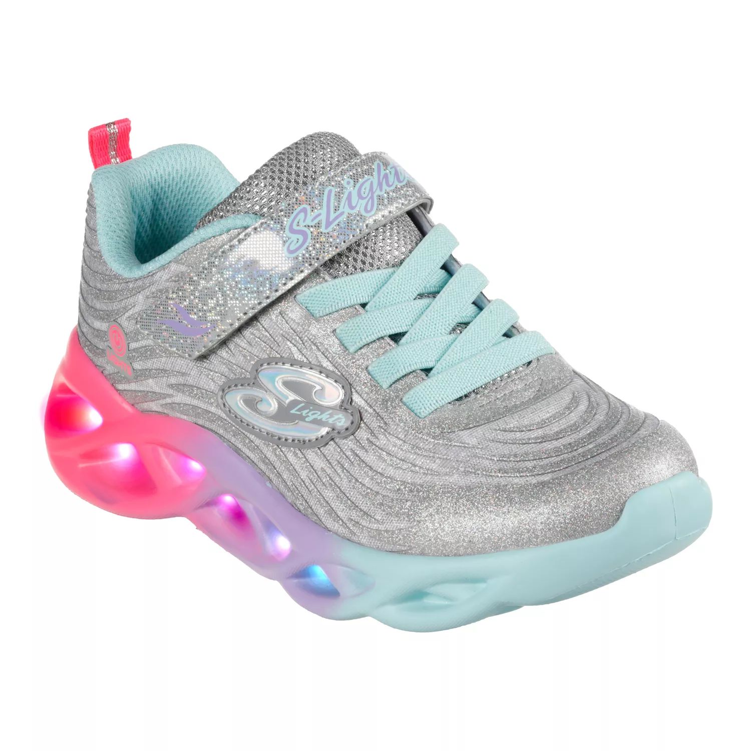 Светящиеся туфли для девочек Skechers S-Lights Twisty Brights Skechers кроссовки для девочек skechers twisty brights черный