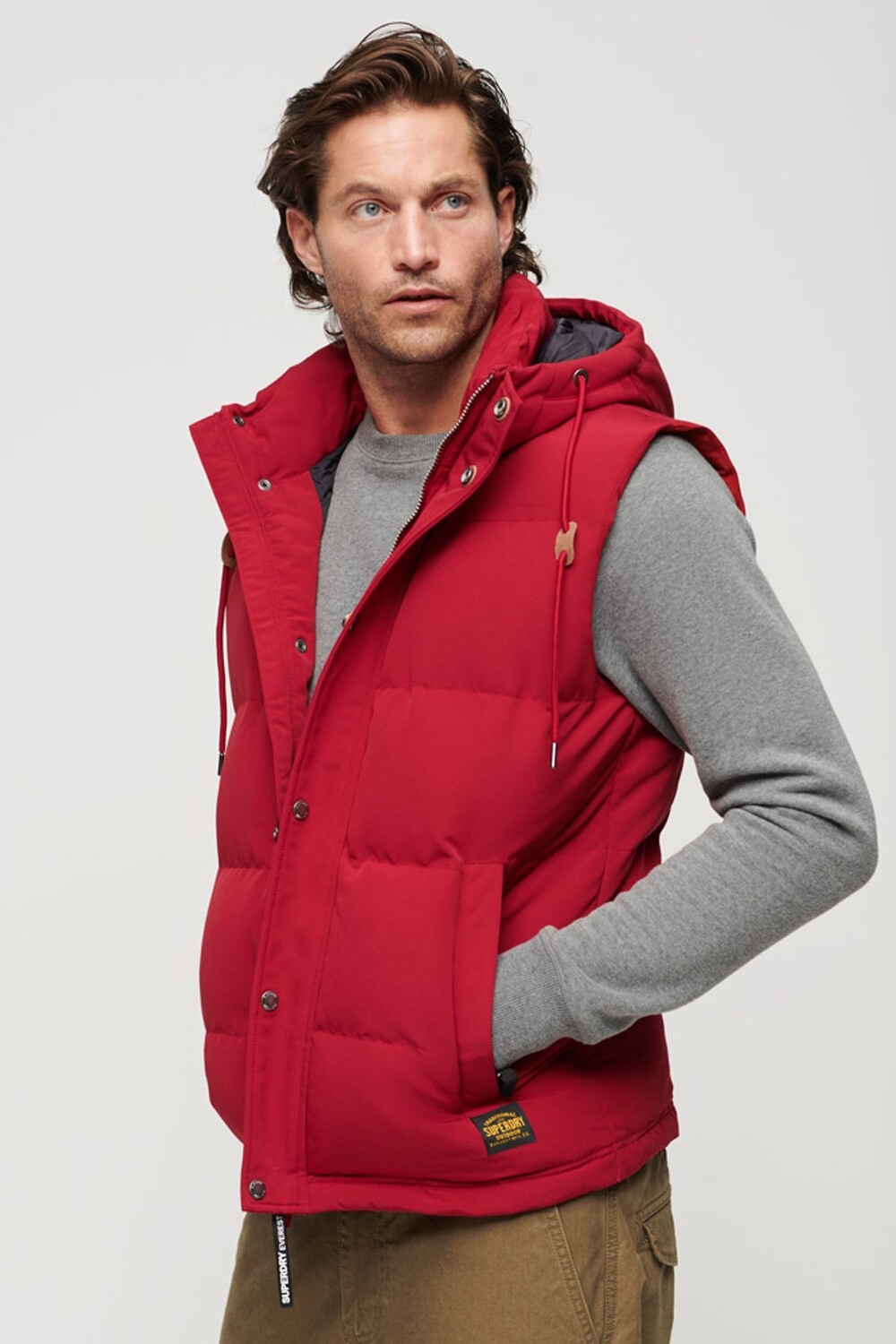 

Толстовка без рукавов с струящейся тканью Everest Superdry, красный