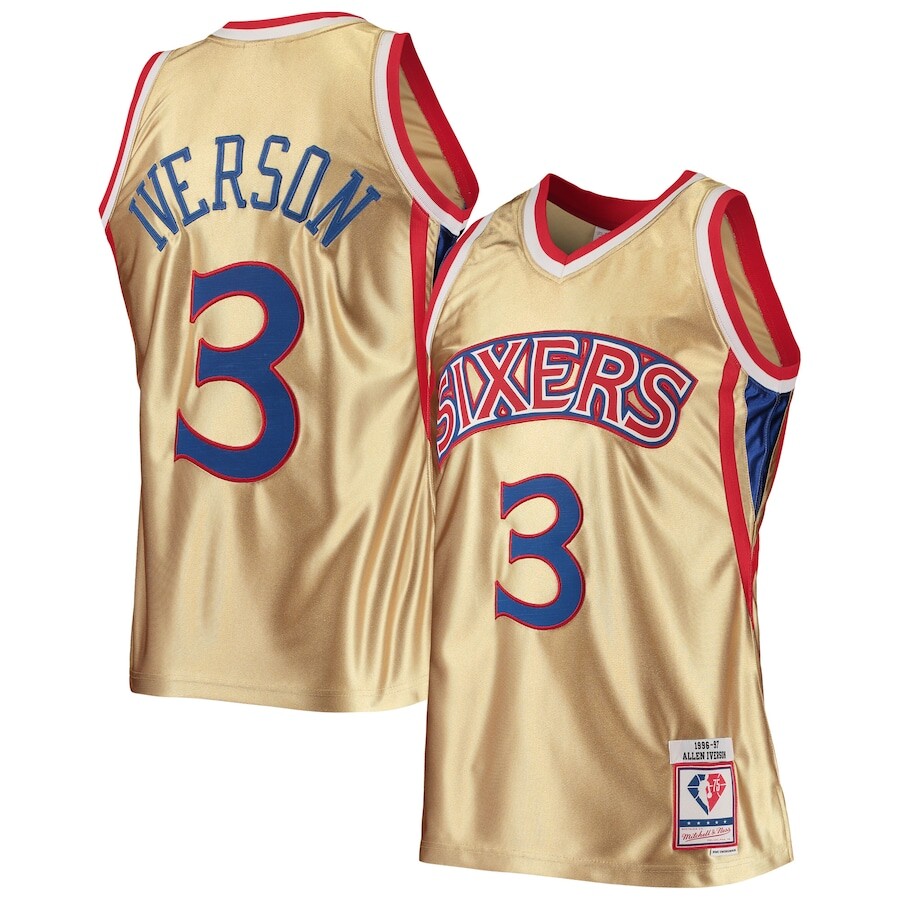 

Джерси Mitchell & Ness Philadelphia 76Ers, золотой