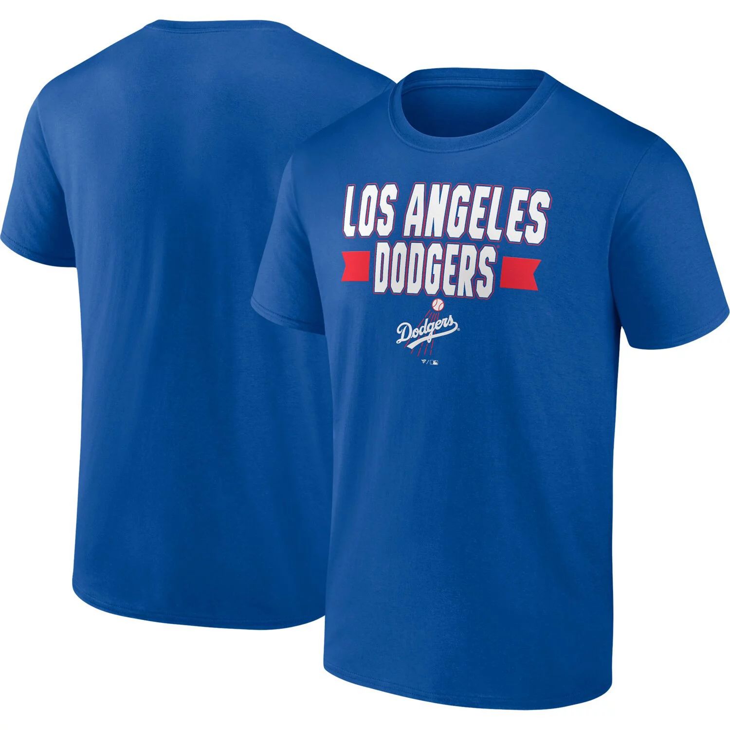 Мужская фирменная футболка Royal Los Angeles Dodgers Close Victory Fanatics