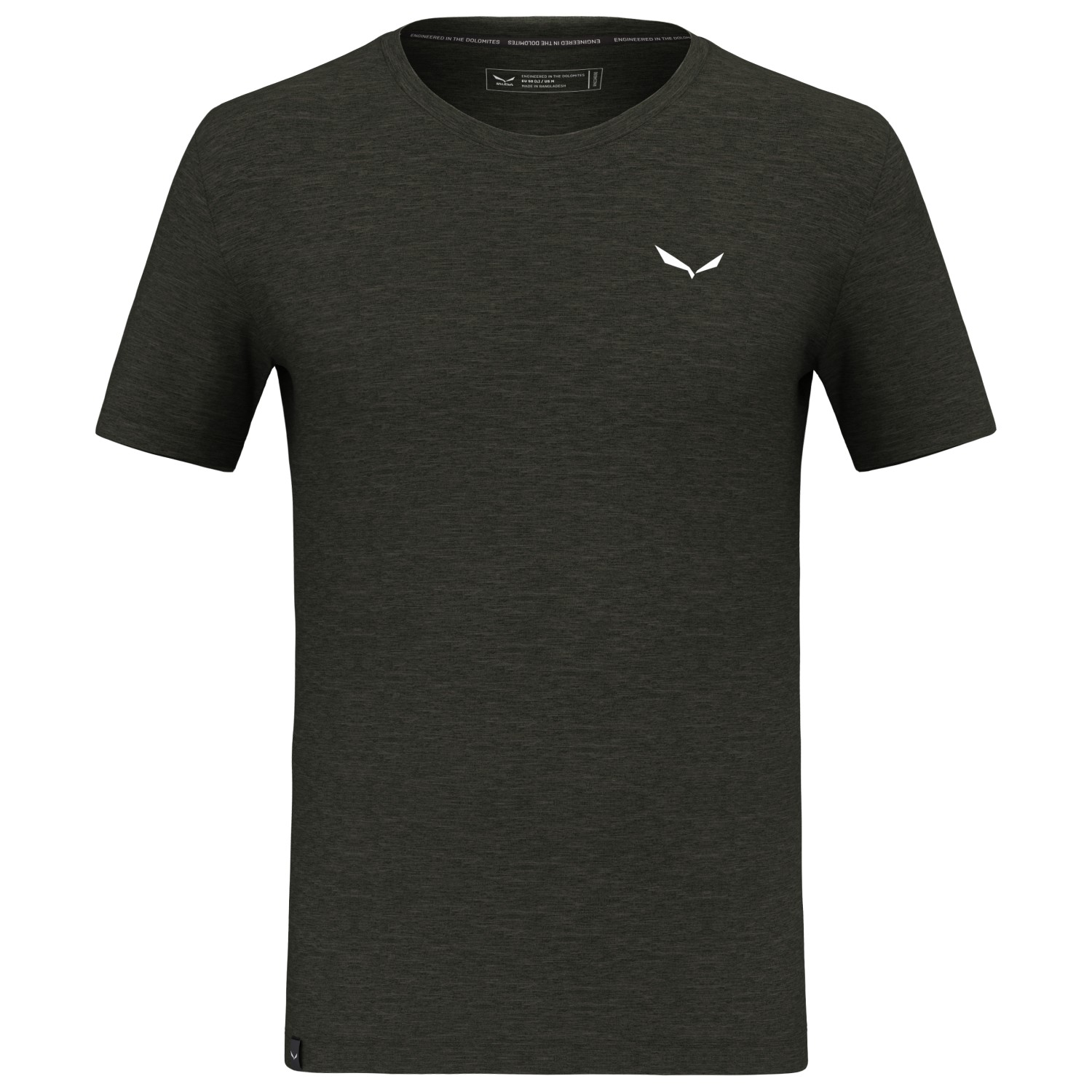 Рубашка из мериноса Salewa Eagle Minilogo Alpine Merino T Shirt, цвет Dark Olive