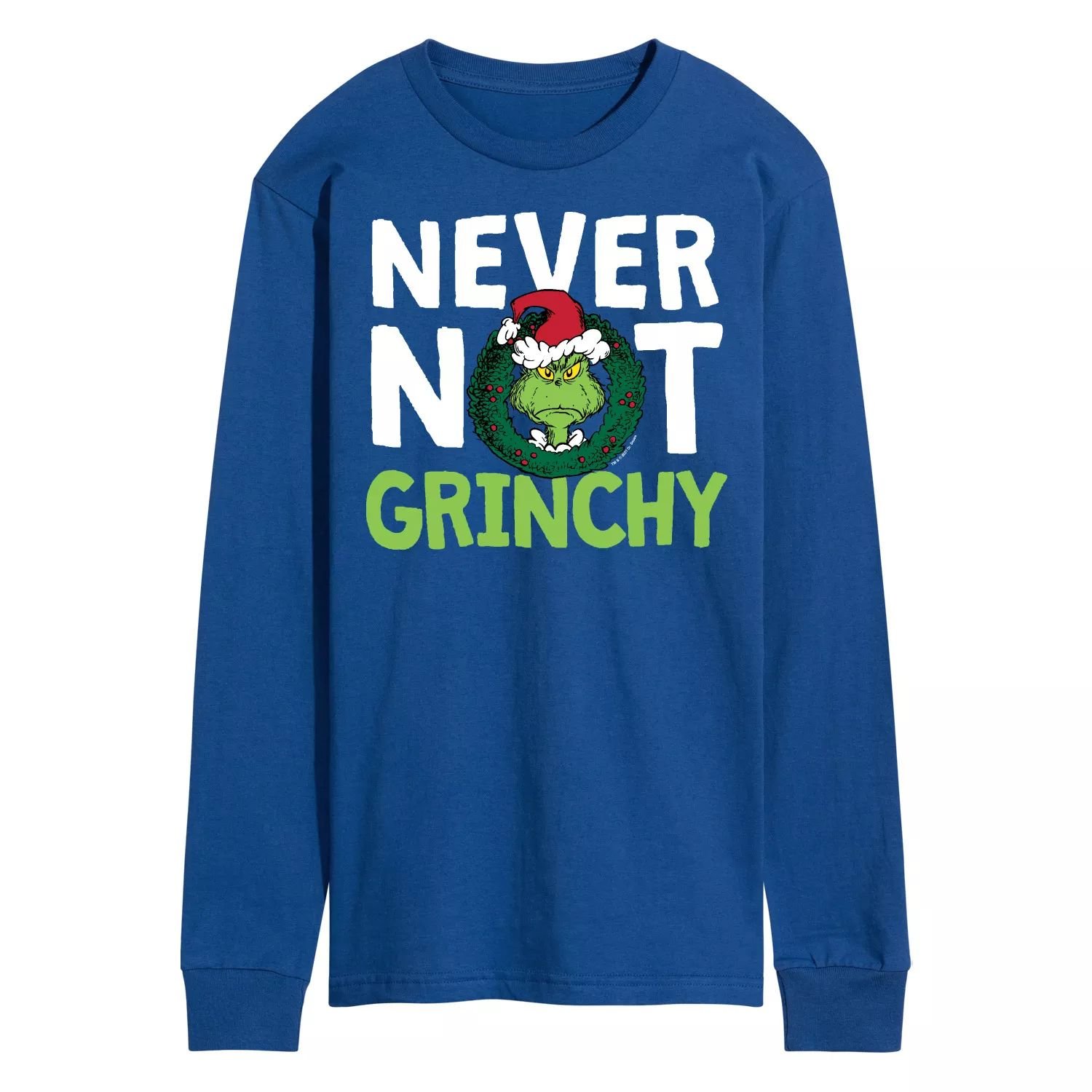 

Мужская футболка с длинными рукавами Dr. Seuss Grinch Never Not Grinchy Licensed Character