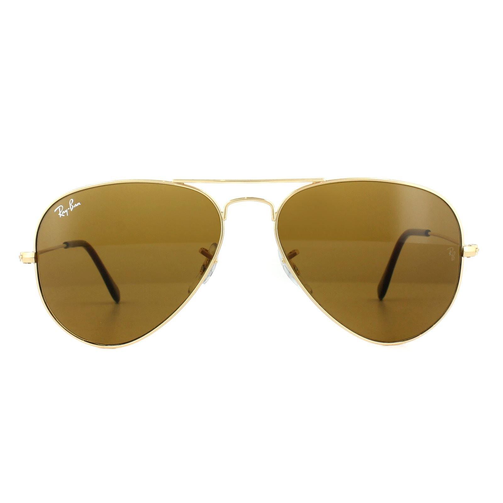 Золотисто-коричневые солнцезащитные очки-авиаторы Ray-Ban, золото солнцезащитные очки chloé золотисто золотисто коричневые