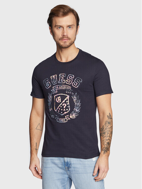 

Футболка узкого кроя Guess, синий
