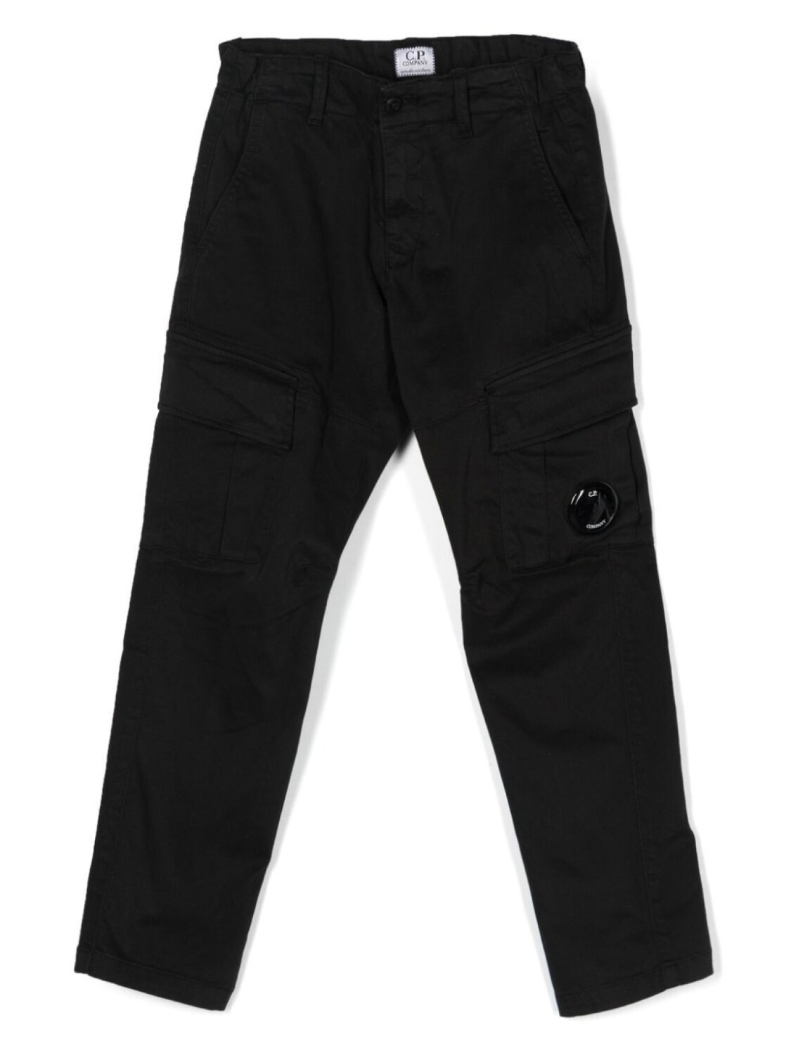 

C.P. Company Kids брюки карго с декором Lens, черный