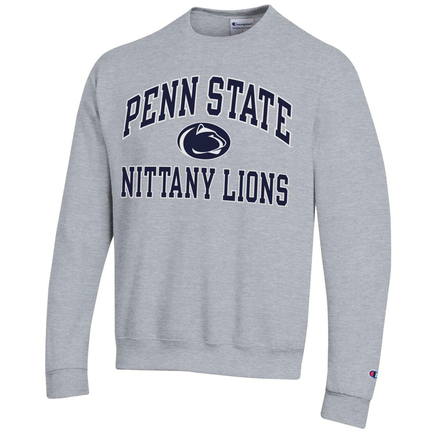 

Мужской пуловер с высоким мотором Heather Grey Penn State Nittany Lions High Motor Champion