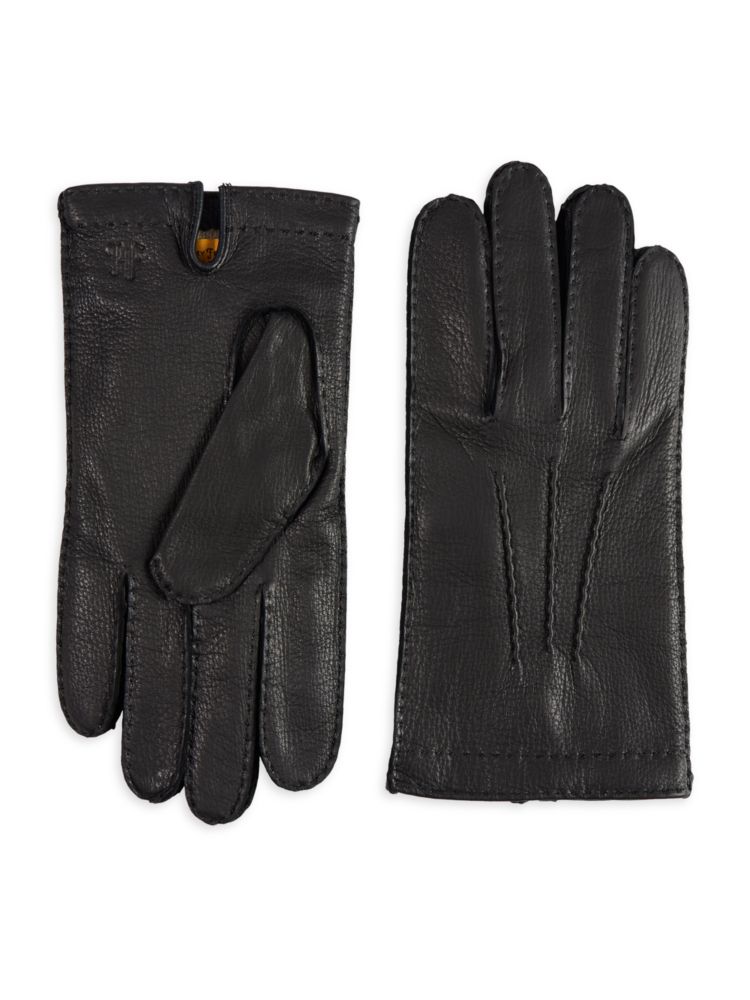 Сшитые вручную кожаные перчатки Hickey Freeman, черный