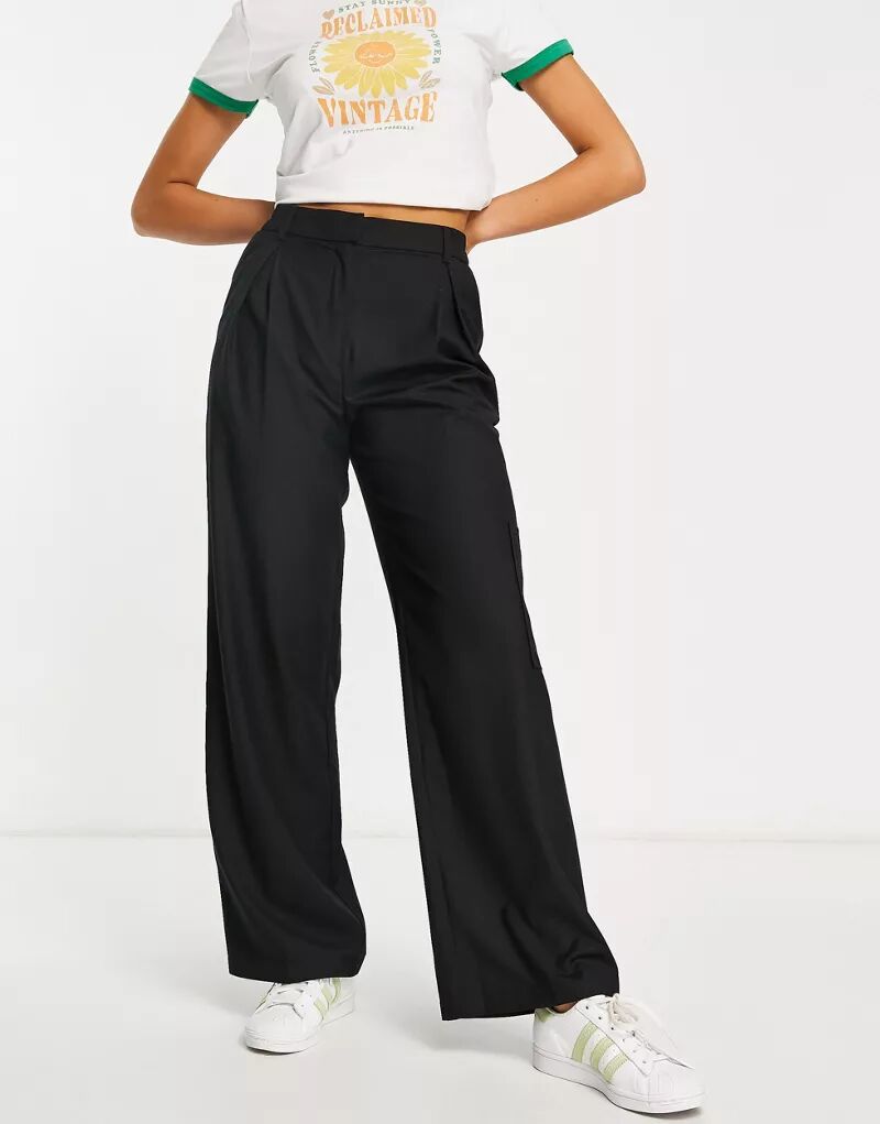 COLLUSION – Элегантные брюки для папы черного цвета с карманами-карго