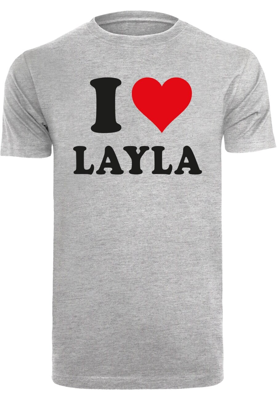 

Футболка Merchcode I LOVE LAYLA, пятнистый серый