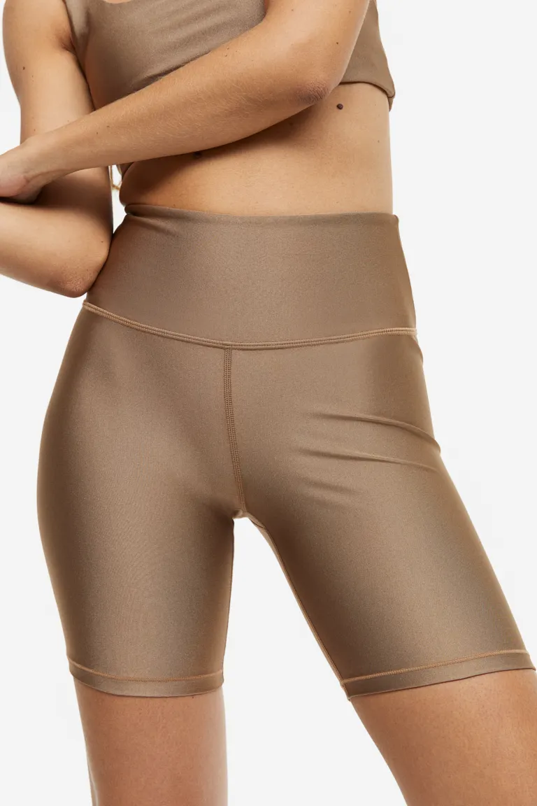 

Блестящие леггинсы от drymove H&M, коричневый