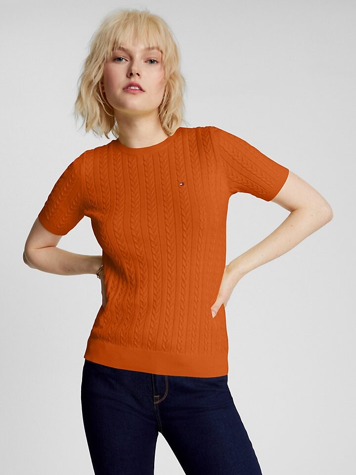 

Вязаный свитер с короткими рукавами Tommy Hilfiger