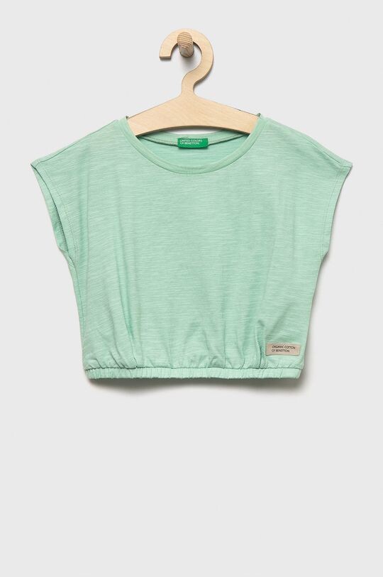 

Детская хлопковая футболка United Colors of Benetton, зеленый