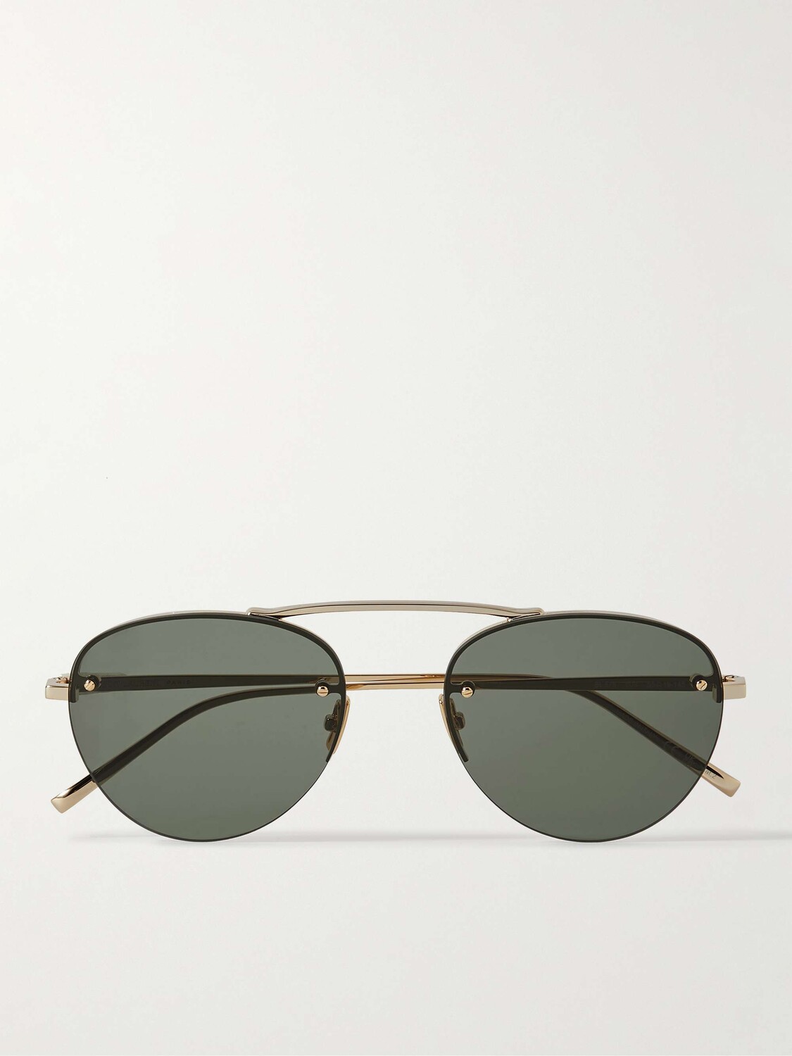 

Золотистые солнцезащитные очки-авиаторы SAINT LAURENT EYEWEAR, золотой