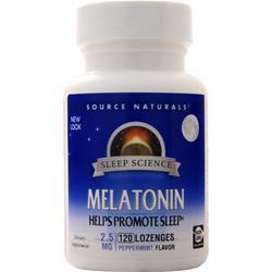 Source Naturals Мелатонин (2,5 мг) Мята перечная 120 пастилок