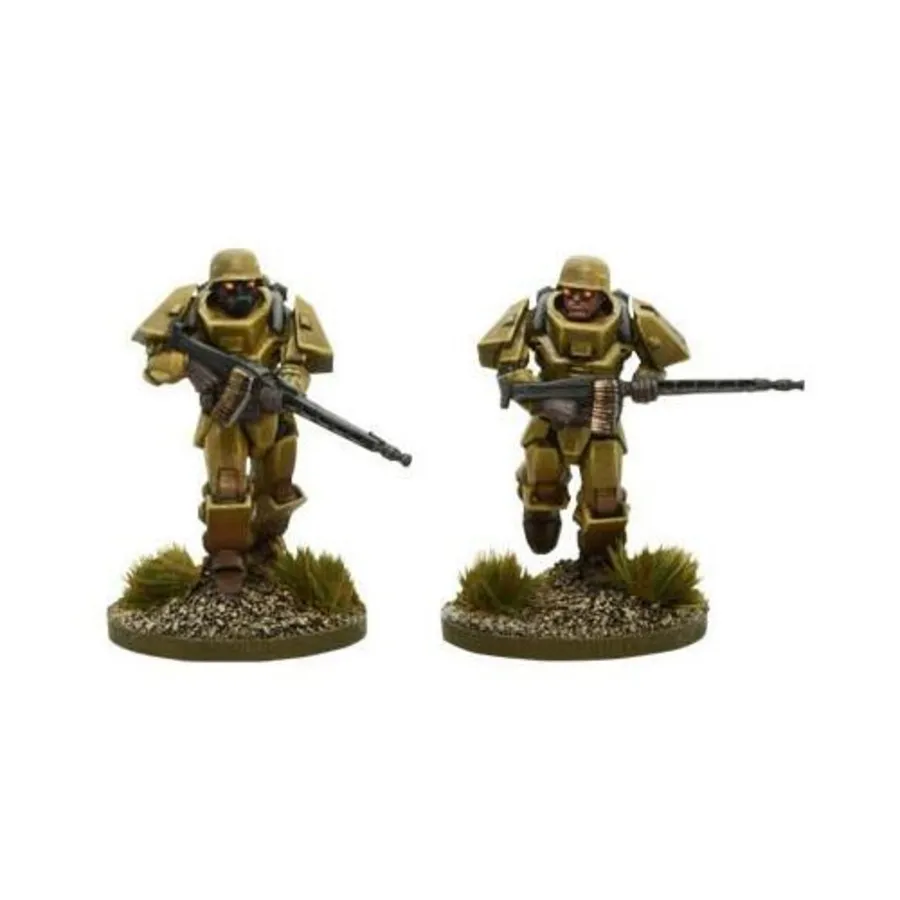 

Немецкая тяжелая пехота с пулеметами, Konflikt '47 - German Army (28mm) (Warlord Games)