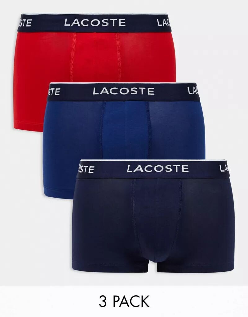 

Набор из трех разноцветных плавок Lacoste