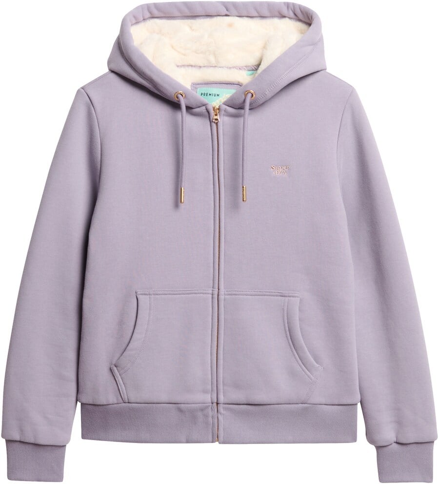 

Худи Superdry Zip-Up Hoodie, фиолетовый